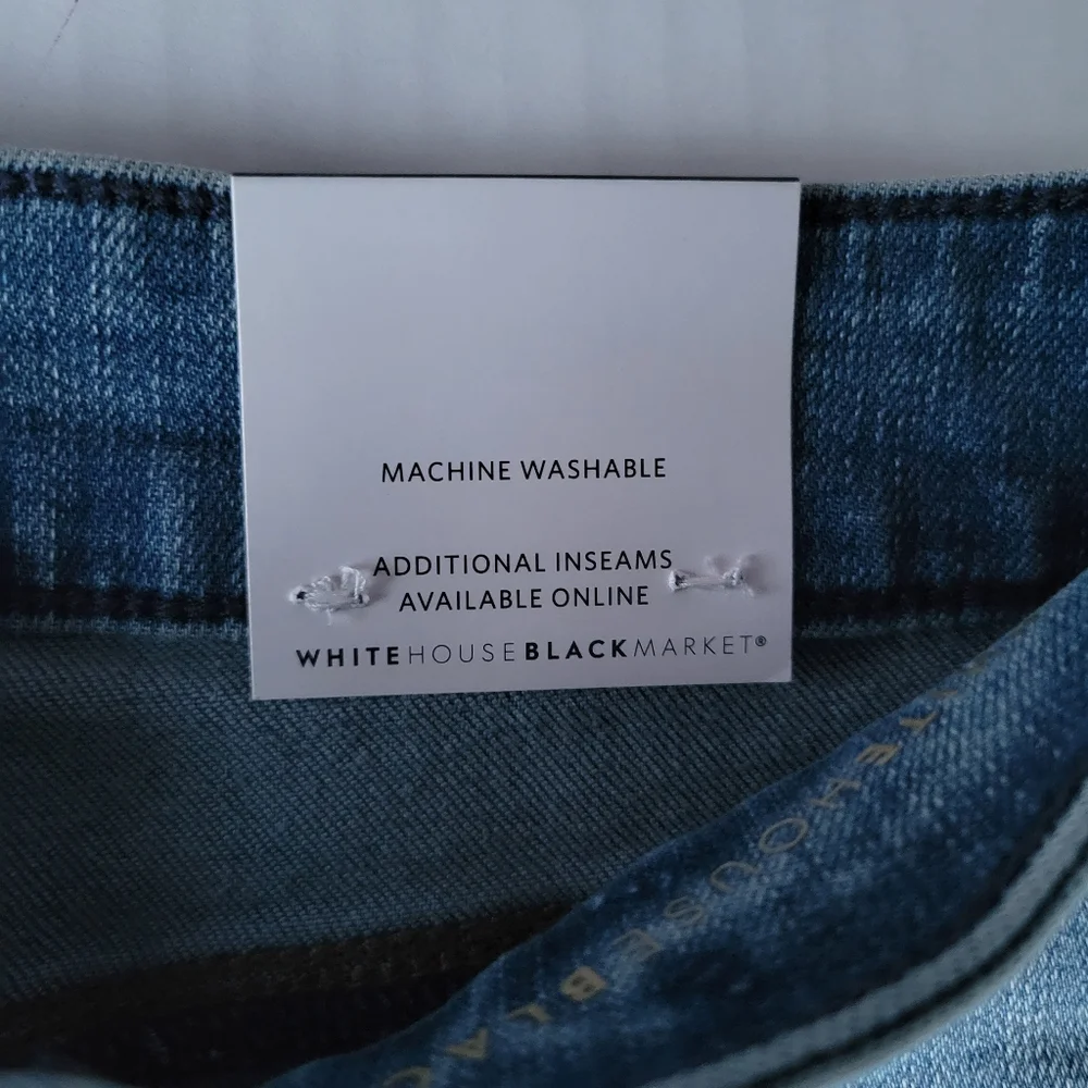 WHBM High-Rise Everyday Soft Denim Skinny Flare Jeans Color Hawthorn Vintage - Picture 9 of 12